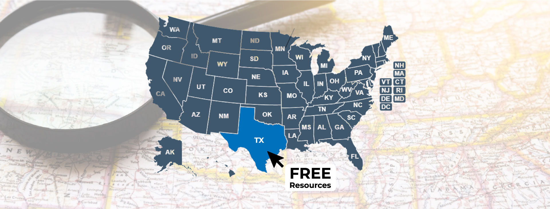 State Free Resources Map